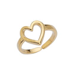 24KT GOLD PLATED (GQH7148A) Ring heart wireframe 17mm (1 PC) Ring heart wireframe 17mm (1 PC)