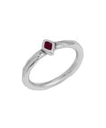 (GQR7656B) SILV.ANT./FUCHSIA Ring slim with rhombus fix size 15mm (1 PC) Ring slim with rhombus fix size 15mm (1 PC)
