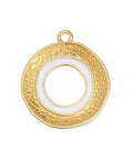 Round Pendant with Textured Pattern, 23mm Round Pendant with Textured Pattern, 23mm