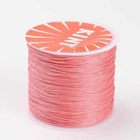PINK Round Waxed Polyester Cords, 0.5mm 106 meter spool Round Waxed Polyester Cords, 0.5mm 106 meter spool