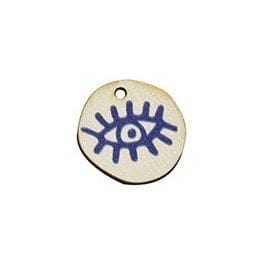 Round Wooden Pendant with Eye, 18mm Round Wooden Pendant with Eye, 18mm
