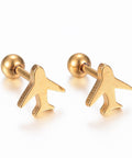 (SA7469G) 304 Stainless Steel Ear Fake Plugs, Ear Studs, Plane, Golden 8mm (1 PAIR) (SA7469G) 304 Stainless Steel Ear Fake Plugs, Ear Studs, Plane, Golden 8mm (1 PAIR)