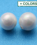 (SB3011-X) Shell Beads, Imitation Pearl Bead, Grade A, 8mm, half drilled hole: 1mm. (4 PCS) (SB3011-X) Shell Beads, Imitation Pearl Bead, Grade A, 8mm, half drilled hole: 1mm. (4 PCS)