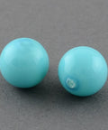 SKY BLUE (SB3011C) (SB3011-X) Shell Beads, Imitation Pearl Bead, Grade A, 8mm, half drilled hole: 1mm. (4 PCS) (SB3011-X) Shell Beads, Imitation Pearl Bead, Grade A, 8mm, half drilled hole: 1mm. (4 PCS)