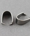 (SB5400) 304 Stainless Steel Pinch Bails Size: about 13x9mm (14 pcs) 304 Stainless Steel Pinch Bails Size: about 13mm long, 9mm wide, 6mm thick.