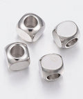 (SB6017) 304 Stainless Steel Beads, Cube, Stainless Steel Color Size: about 5mm long (10 PCS) (SB6017) 304 Stainless Steel Beads, Cube, Stainless Steel Color Size: about 5mm long (10 PCS)