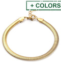 (SB7943X) 304 Stainless Steel Flat Snake Chain Bracelet, (20.2cm) (SB7943X) 304 Stainless Steel Flat Snake Chain Bracelet, (20.2cm)