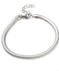 STAINLESS STEEL (SB7943P) (SB7943X) 304 Stainless Steel Flat Snake Chain Bracelet, (20.2cm) (SB7943X) 304 Stainless Steel Flat Snake Chain Bracelet, (20.2cm)