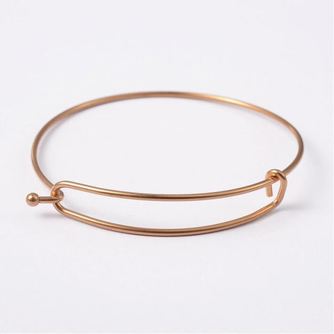 (SB8095-09G) 304 Stainless Steel Expandable Bangle, Golden about 61~62mm (1 PC) (SB8095-09G) 304 Stainless Steel Expandable Bangle, Golden about 61~62mm (1 PC)