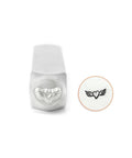 (SC158-AB-6MM) Heart with Wings Design Stamp, 6mm (1 PC) (SC158-AB-6MM) Heart with Wings Design Stamp, 6mm (1 PC)
