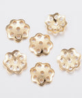 (SC5293) 304 Stainless Steel Bead Caps, Flower, More-Petal, Golden 6MM (10 PCS) 304 Stainless Steel Bead Caps, Flower, More-Petal, Golden Size: about 6mm in diameter, 1mm thick, hole: 1mm.