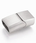 (SC5477) 304 Stainless Steel Magnetic Clasps, Rectangle, Stainless Steel Color 13.5MM 304 Stainless Steel Magnetic Clasps, Rectangle, Stainless Steel Color Size: about 13.5mm wide, 23mm long, 8mm thick, hole: 6x12mm.