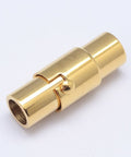 (SC5478) Column 304 Stainless Steel Magnetic Clasps, Golden 18MM Column 304 Stainless Steel Magnetic Clasps, Golden Size: about 6.5mm wide, 18mm long, hole: 4mm.