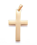(SC5551) 304 Stainless Steel Pendants, Latin Cross, Golden 36MM 304 Stainless Steel Pendants, Latin Cross, Golden Size: about 22mm wide, 36.5mm long, 1mm thick, hole: 4x7mm.