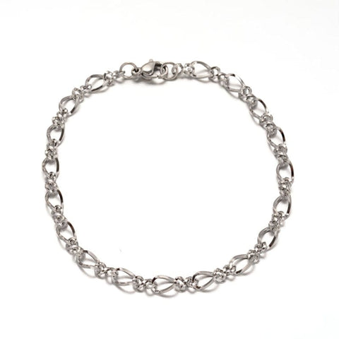 (SC6570B) 304 Stainless Steel Figaro Chain Bracelets, (205mm) (SC6570B) 304 Stainless Steel Figaro Chain Bracelets, (205mm)