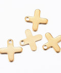 (SC6762A) 304 Stainless Steel Charms, Greek Cross, Golden Size: about 12mm long, 12mm wide (10 PCS) (SC6762A) 304 Stainless Steel Charms, Greek Cross, Golden Size: about 12mm long, 12mm wide (10 PCS)