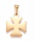 (SC6903A) 304 Stainless Steel  Maltese Cross, Golden  21X17MM (2 PCS) (SC6903A) 304 Stainless Steel  Maltese Cross, Golden  21X17MM (2 PCS)