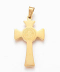 (SC6916A) 304 Stainless Steel Cross, Golden 20X35MM (1 PC) (SC6916A) 304 Stainless Steel Cross, Golden 20X35MM (1 PC)