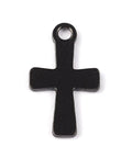 (SC6921A) Cross 304 Stainless Steel , Gunmetal 12X7MM (8 PCS) (SC6921A) Cross 304 Stainless Steel , Gunmetal 12X7MM (8 PCS)