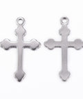 (SC6922A) 304 Stainless Steel Cross Pendants 18X11MM (8 PCS) (SC6922A) 304 Stainless Steel Cross Pendants 18X11MM (8 PCS)