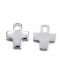 (SC7548-S) 304 Stainless Steel, Cross, Silver Color Plated  6x5mm  (10 PCS) (SC7548-S) 304 Stainless Steel, Cross, Silver Color Plated  6x5mm  (10 PCS)