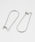 (SE5647) 304 Stainless Steel Hoop Earrings Findings Kidney Ear Wires, 12mm wide, 33mm long, 304 Stainless Steel Hoop Earrings Findings Kidney Ear Wires, Stainless Steel Color Size: about 12mm wide, 33mm long, 0.5mm thick, pin: 0.7mm.