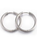 (SE6477A) 304 Stainless Steel Hoop Earrings,  25mm wide, 24.5mm long (1 PAIR) 304 Stainless Steel Hoop Earrings, Stainless Steel Color Size: about 25mm wide, 24.5mm long, 2.5mm thick; pin: 1mm.