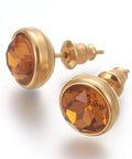 (SE7556-12G) DARK GOLDENROD (SE7556-X) 304 Stainless Steel Ear Studs, Flat Round, Golden, 10x17mm (1 PAIR) (SE7556-X) 304 Stainless Steel Ear Studs, Flat Round, Golden, 10x17mm (1 PAIR)