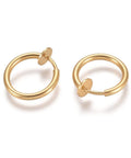 (SE8501-G) ...... 304 Stainless Steel Clip-on Earrings for Non-pierced Ears, Golden14.5mm (1 PAIR) (SE8501-G) ...... 304 Stainless Steel Clip-on Earrings for Non-pierced Ears, Golden14.5mm (1 PAIR)