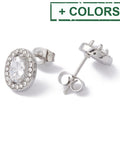 (SE8673-X) Cubic Zirconia & Rhinestone Oval Stud Earrings, 304 Stainless Steel Crystal8.5x11mm (1 PAIR) (SE8673-X) Cubic Zirconia & Rhinestone Oval Stud Earrings, 304 Stainless Steel Crystal8.5x11mm (1 PAIR)