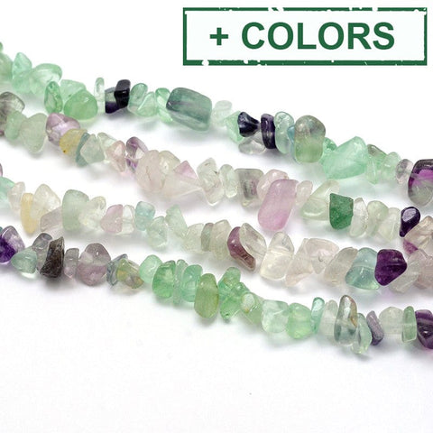 Semi-Precious Natural Chip Beads, 5~8mm Semi-Precious Natural Chip Beads 5–8mm – Genuine Gemstone Strands | Balzar Crafts Cyprus