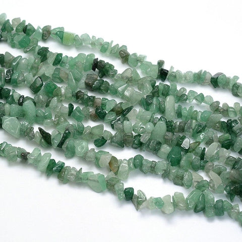 NATURAL GREEN AVENTURINE Semi-Precious Natural Chip Beads, 5~8mm Semi-Precious Natural Chip Beads 5–8mm – Genuine Gemstone Strands | Balzar Crafts Cyprus