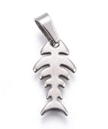 (SF6566A) 304 Stainless Steel Pendants, Fish Bone, 11.5mm wide, 21.5mm long (SF6566A) 304 Stainless Steel Pendants, Fish Bone, 11.5mm wide, 21.5mm long