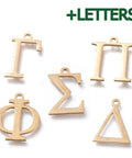 (SG7385-ALL) 304 Stainless Steel Charms, Greek Alphabet, 14mm 304 Stainless Steel Charms, Greek Alphabet, 14mm