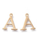 Α (SG7385-ALL) 304 Stainless Steel Charms, Greek Alphabet, 14mm 304 Stainless Steel Charms, Greek Alphabet, 14mm