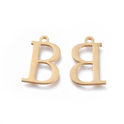 Β (SG7385-ALL) 304 Stainless Steel Charms, Greek Alphabet, 14mm 304 Stainless Steel Charms, Greek Alphabet, 14mm