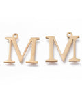 Μ (SG7385-ALL) 304 Stainless Steel Charms, Greek Alphabet, 14mm 304 Stainless Steel Charms, Greek Alphabet, 14mm