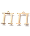 Π (SG7385-ALL) 304 Stainless Steel Charms, Greek Alphabet, 14mm 304 Stainless Steel Charms, Greek Alphabet, 14mm