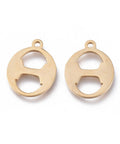 Θ (SG7385-ALL) 304 Stainless Steel Charms, Greek Alphabet, 14mm 304 Stainless Steel Charms, Greek Alphabet, 14mm