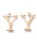 Υ (SG7385-ALL) 304 Stainless Steel Charms, Greek Alphabet, 14mm 304 Stainless Steel Charms, Greek Alphabet, 14mm