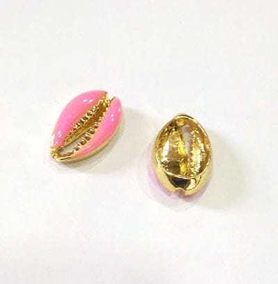 (SH5510H) Alloy Beads, with Enamel, Shell, Real Gold Plated, LavenderBlush 19~20mm long, Alloy Beads, with Enamel, Shell, Real Gold Plated, LavenderBlush Size: about 12~12.5mm wide, 19~20mm long, 6mm thick.
