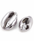 (SH5512D) Electroplated Sea Shell Beads, Cowrie Shells, LightGrey 17-21MM Electroplated Sea Shell Beads, Undrilled/No Hole Beads, Cowrie Shells, LightGrey Size: about 17~21mm long, 11~14mm wide, 6~8mm thick.