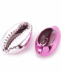(SH5512E) Electroplated Sea Shell Beads, Cowrie Shells, Violet 17-21MM Electroplated Sea Shell Beads, Undrilled/No Hole Beads, Cowrie Shells, Violet Size: about 17~21mm long, 11~14mm wide, 6~8mm thick.