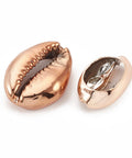 (SH5512G) Electroplated Sea Shell Beads, Cowrie Shells, Coral 17~21mm Electroplated Sea Shell Beads, Undrilled/No Hole Beads, Cowrie Shells, Coral Size: about 17~21mm long, 11~14mm wide, 6~8mm thick.