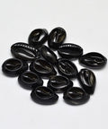 (SH5593A) Cowrie Shell Beads, Dyed, Oval, No Hole, Black 15~17mm long, Cowrie Shell Beads, Dyed, Oval, No Hole, Black Size: about 10~11mm wide, 15~17mm long, 5~6mm thick.