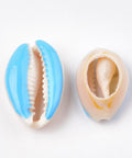 (SH5611A) Cowrie Shell Beads, with Enamel, No Hole-Undrilled, LightSkyBlue 20~26mm Cowrie Shell Beads, with Enamel, No Hole/Undrilled, LightSkyBlue Size: about 20~26mm long, 13~18mm wide, 5~7mm thick.