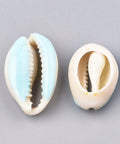 (SH5611D) Cowrie Shell Beads, with Enamel,PaleTurquoise 20~26mm long Cowrie Shell Beads, with Enamel, No Hole/Undrilled, PaleTurquoise Size: about 20~26mm long, 13~18mm wide, 5~7mm thick.