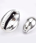 (SH5759B) Cowrie Shell Pendants, with UV Plated, WhiteSmoke Size: about 15~20mm Cowrie Shell Pendants, with UV Plated, WhiteSmoke Size: about 15~20mm long, 9~14mm wide, 7~10mm wide, hole: 1mm