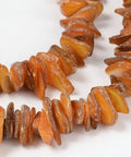 (SH7192-1) Natural Shell Beads Strands, Chips, Dyed, Orange  6~15mm (SH7192-1) Natural Shell Beads Strands, Chips, Dyed, Orange  6~15mm