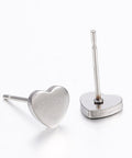 (SH7519B) 304 Stainless Steel Ear Studs, Heart , 6.5mm (2 PAIRS) (SH7519B) 304 Stainless Steel Ear Studs, Heart , 6.5mm (2 PAIRS)